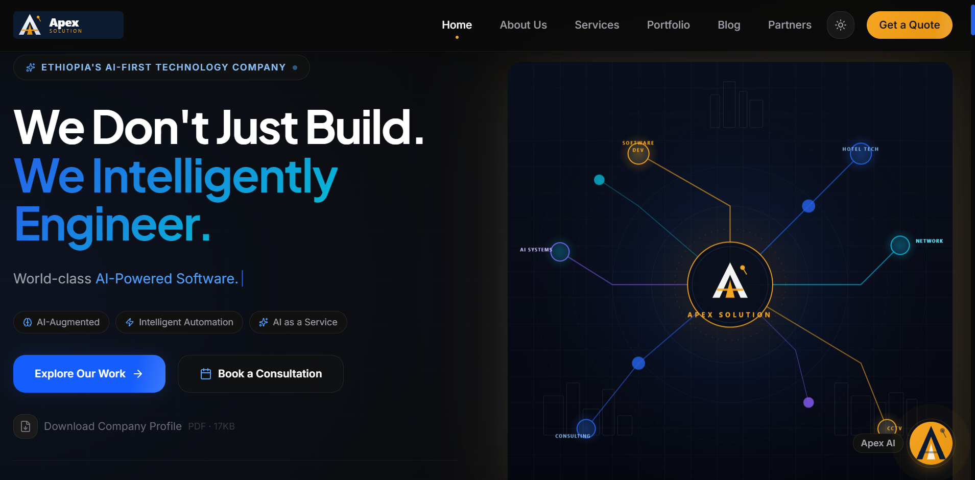 Apex Solution PLC — AI-First Company Website